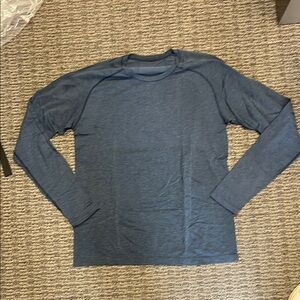 Men's Blue Long Sleeve Shirt